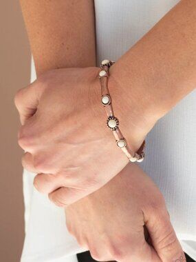 Paparazzi Jewelry Accessories - Rebel Sandstorm - Copper Bracelet - Vintage